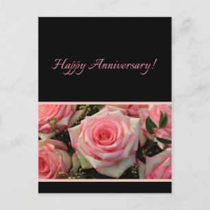 Rose zum glücklichen Jahrestag Postkarte