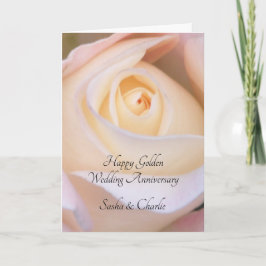 Rose zum Goldenen Jubiläum Karte