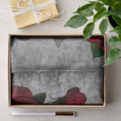 Rose zum grauen Grunge Plaque Decoupage Tissue Pap Seidenpapier (Geschenk)
