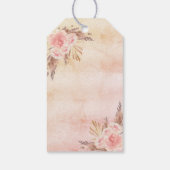 Rose zum Hochzeitsblüten Pampas Gras danke Geschenkanhänger (Rückseite)