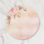 Rose zum Hochzeitsblüten Pampas Gras danke Geschenkanhänger (Rückseite)