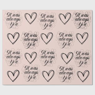 Rose zum Hochzeitstag Geschenkpapier