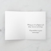 Rose zum Hochzeitstag vollständig anpassbar Karte (Innenseite)