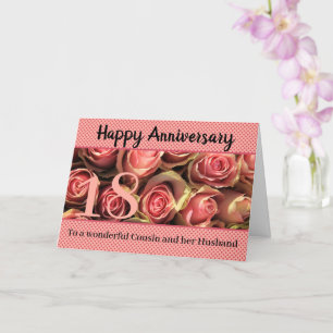 Rose zum Hochzeitstag vollständig anpassbar Karte