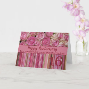 Rose zum Hochzeitstag vollständig anpassbar Karte