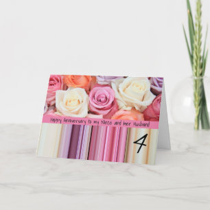 Rose zum Hochzeitstag vollständig anpassbar Karte