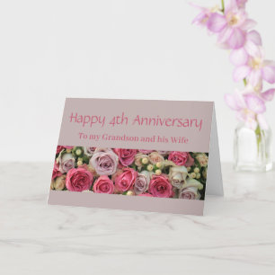 Rose zum Hochzeitstag vollständig anpassbar Karte