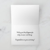 Rose zum Hochzeitstag vollständig anpassbar Karte (Innenseite)