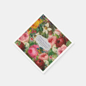 Rose zum Jahrestag der Vintage - Gedenken Serviette (Ecke)