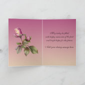 Rose zum Jahrestag ... Karte (Innenseite)