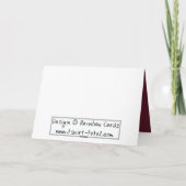 Rose zum Jahrestag Karte (Rückseite)