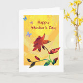 Rose zum Muttertag Karte (Gelbe Blume)