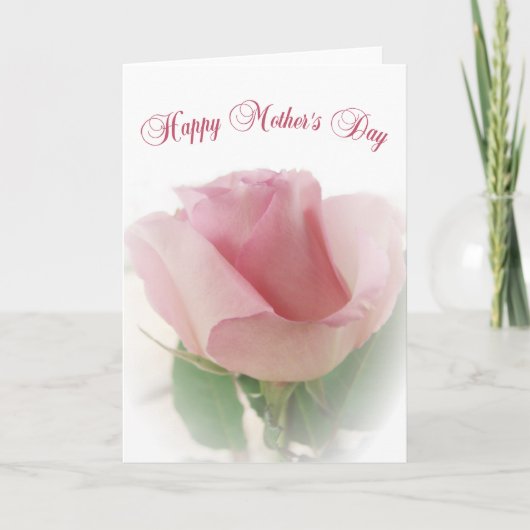 Rose zum Muttertag Karte (Vorderseite)