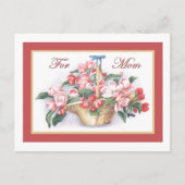 Rose zum Muttertag Postkarte (Vorderseite)