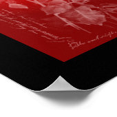 Rose zum roten Poster (Ecke)