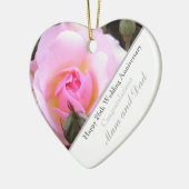 Rose zum sechzigsten Hochzeitstag Keramik Ornament (Links)