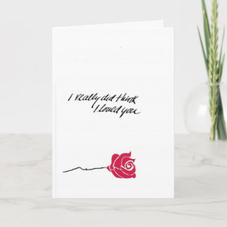 Rose zur Beschreibung der Liebe Karte