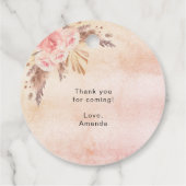 Rose zur Bestätigung Pampas Gras rot Dank Geschenkanhänger (Rückseite)