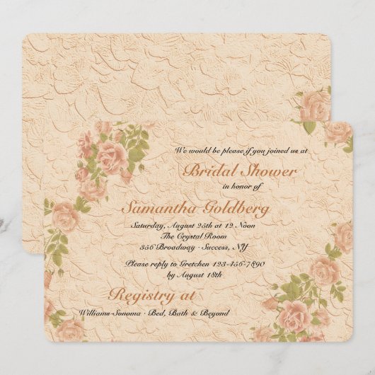 Rose zur Einladung von Stuck (Vorne/Hinten)