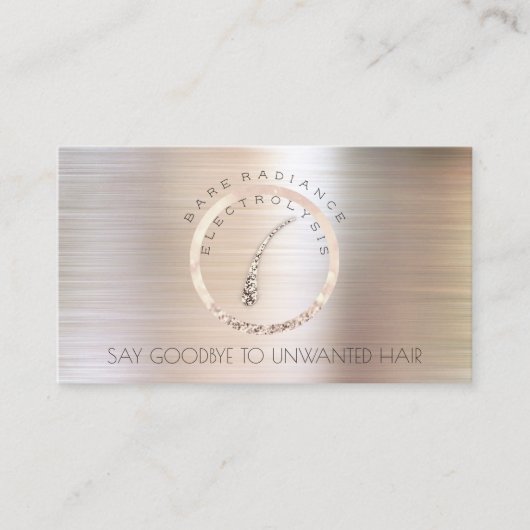 Rose zur Entfernung des Elektrolysehaares Elfenbei Terminkarte (Vorderseite)