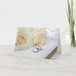 Rose zur Hochzeit Karte