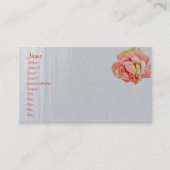 Rose zur Koordinierung von Elementen Visitenkarte (Vorderseite)