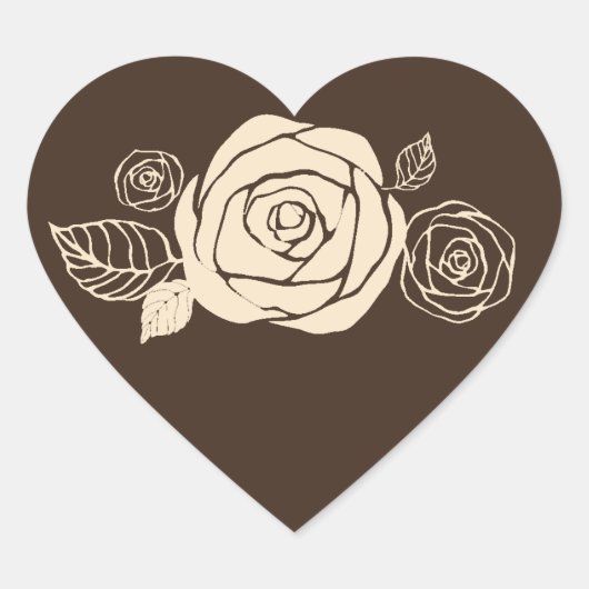 Rose zur Koordinierung von Geschenken Herz-Aufkleber (Vorderseite)