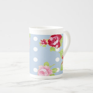 Rose zur Tasse der Blauen Knochen-China