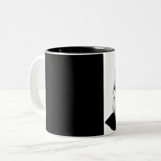 Rose Zwei-Tonen-Tasse graviert Zweifarbige Tasse (Vorderseite Links)