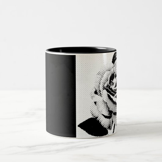 Rose Zwei-Tonen-Tasse graviert Zweifarbige Tasse (Mittel)