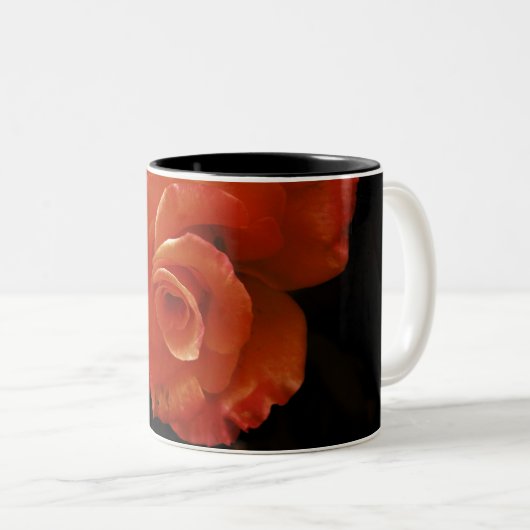 Rose Zweifarbige Tasse (VorderseiteRechts)