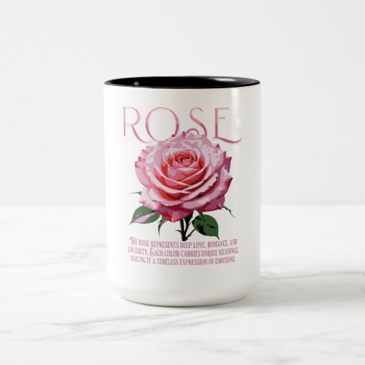 Rose Zweifarbige Tasse (Mittel)