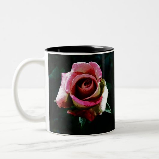 Rose Zweifarbige Tasse (Links)