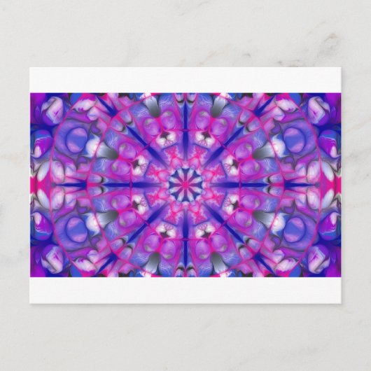 Roseandbluemandala Postkarte (Vorderseite)