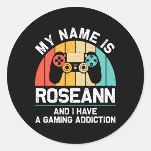Roseann Geschenk Name Personalisiert Lustiger Gami Runder Aufkleber