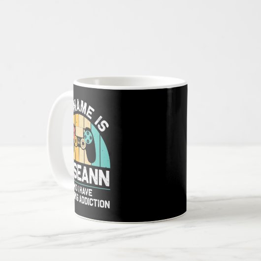 Roseann Gift Name Personalized Funny Gaming Geek B Kaffeetasse (Vorderseite Links)