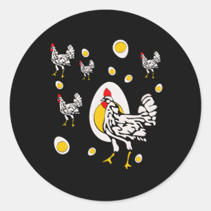 Roseanne Chicken Chickens Runder Aufkleber