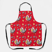 Roseanne Chicken - Funny Roseanne Rooster and Egg Schürze (Vorderseite)