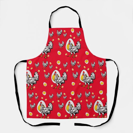 Roseanne Chicken - Funny Roseanne Rooster and Egg Schürze (Vorderseite)