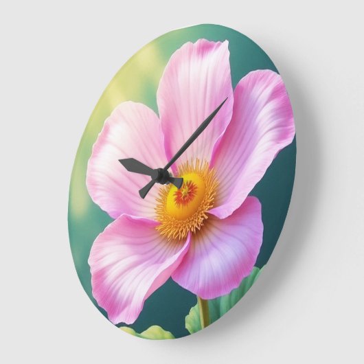 Roseate Blush Große Wanduhr (Winkel)