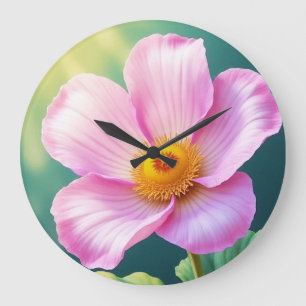 Roseate Blush Große Wanduhr