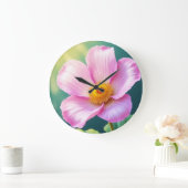 Roseate Blush Große Wanduhr (Zuhause)