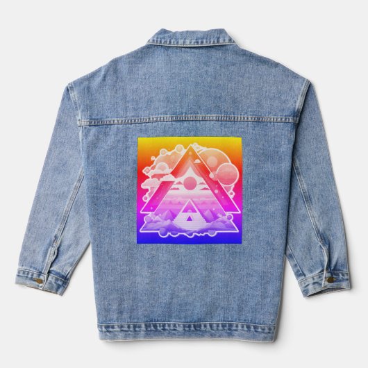 Roseate Clouds Pyramide Jeansjacke (Rückseite)