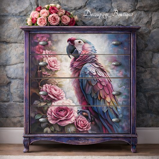 Roseate Majesty Decoupage Seidenpapier