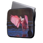 Roseate Spoonbill (Ajaia ajaja) mit Kormorant Laptopschutzhülle (Vorderseite Links)