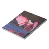 Roseate Spoonbill (Ajaia ajaja) mit Kormorant Notizblock (Rotiert)