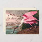 Roseate Spoonbill Audubon Bird Wildlife Einladung (Vorne/Hinten)