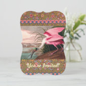 Roseate Spoonbill Audubon Bird Wildlife Einladung (Stehend Vorderseite)