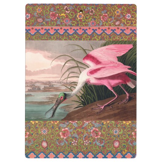 Roseate Spoonbill Audubon Bird Wildlife Klemmbrett (Rückseite)