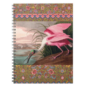 Roseate Spoonbill Audubon Bird Wildlife Notizblock